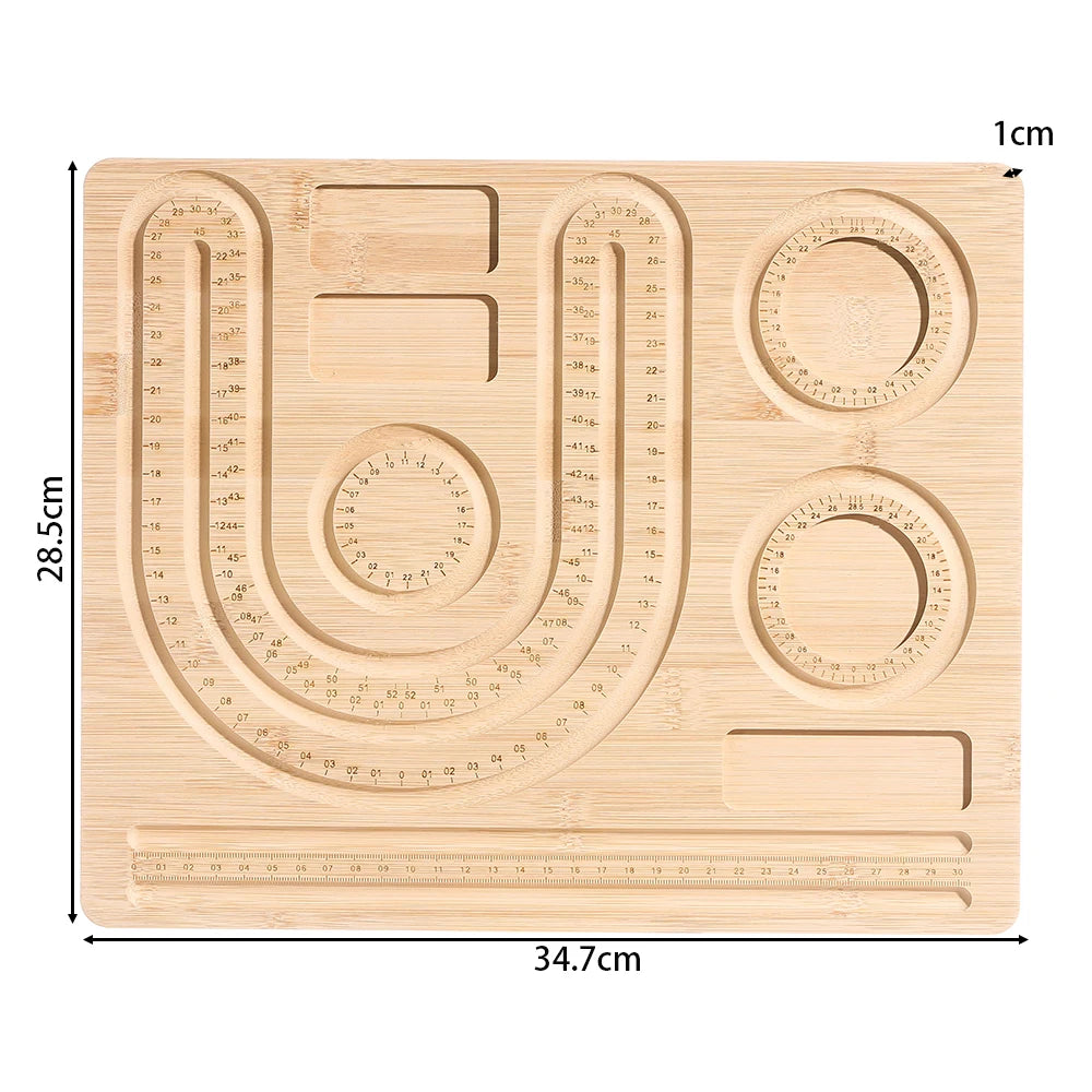 St.kunkka Wooden Flocked Beading Tray for Jewelry Making Tools