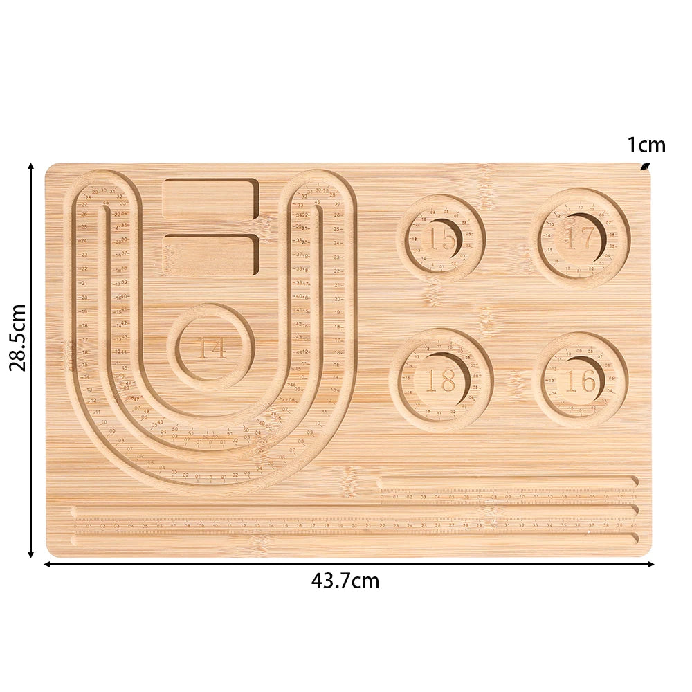 St.kunkka Wooden Flocked Beading Tray for Jewelry Making Tools