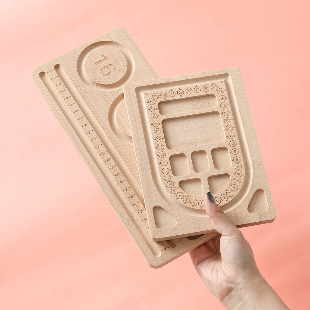 St.kunkka Wooden Flocked Beading Tray for Jewelry Making Tools